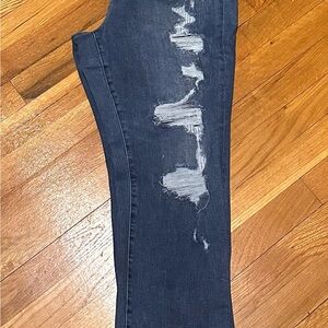 Torrid Blue Boyfriend Jeans with Distressed Details